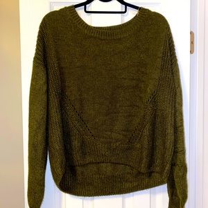 Army green sweater
